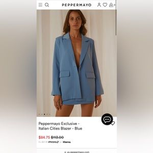 NWT Blue Oversized Blazer from Pepper Mayo